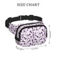 thumbnail image 4 of Disketp Violets Flowers Riñonera de Doble Capa, Bolsa de Cintura Ajustable para Viajes, Correr y Senderismo, Riñonera Ligera para Hombre y Mujer, 4 of 9