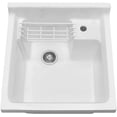 thumbnail image 3 of Vitreous China Single Bowl, Drop-in Sink with Wire Basket and 3 ½ Inch Off Center Drain, 3 of 4