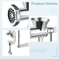 thumbnail image 3 of Manual Meat Grinder Stainless Steel, Hand Crank Meat Grinder for Home Use, Large Capacity, Includes Sausage Stuffing Tubes, Tungsten Steel Blade, Ideal for Grinding Meat, Spices, and More, 3 of 5