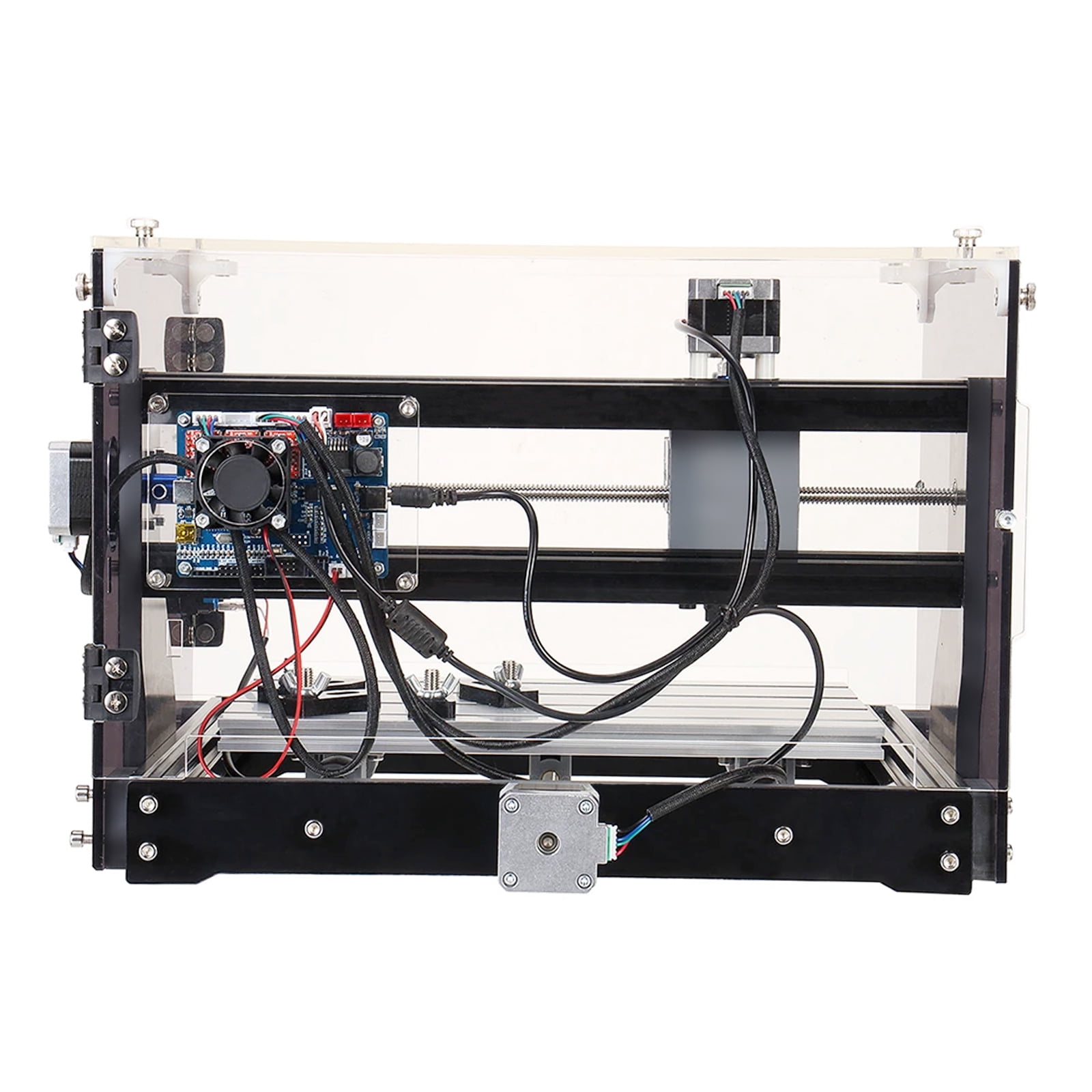 Versatile Engraving Machine with 80W Spindle Motor, Aluminum Frame, 3000MW Precision Head, and Cooling Fan for Efficient Work on Plastic and Wood
