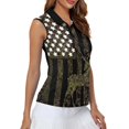 thumbnail image 4 of HUIACONG Deer Flag Camo Relaxed Women's Sleeveless Golf Shirt, Ventilated Quick Dry Golf Vest No Shrinkage Golf Shirts, 4 of 7