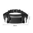 thumbnail image 5 of Fanny Pack Reflective Strip Zipper Closure Hidden Headphone Hole Waterproof Breathable Phone Belt Bag Fitness Equipment-One Size,B, 5 of 8