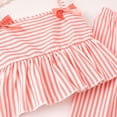 thumbnail image 5 of Kogui Outfit Baby Girl Kids 2 Piece Outfits Girls Crop Tops Hoodies Short Sleeve Fashion T-Shirts and Pants 3T 4T (Pink,3-4 Years), 5 of 9