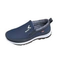 thumbnail image 2 of XIMIN Men's Slip-On Mesh Orthopedic Platform Sneakers with Fuzzy Lined Sports Breathable Loafers Boat Shoes Casual Comfy Non-Slip Walking Hiking Shoes, 2 of 4