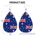 thumbnail image 3 of Faux Leather Earrings Earring Australian Flag Teardrop Dangle Earrings For Women Jewelry, 3 of 6