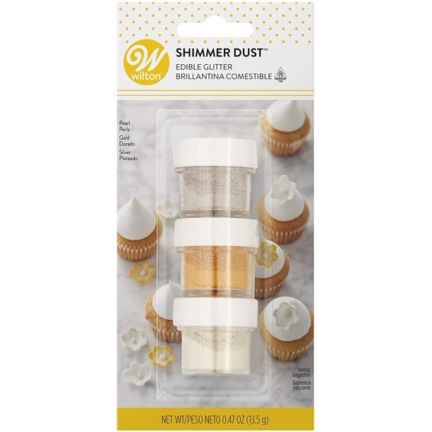 Wilton Edible Glitter Shimmer Dust, Set of 3
