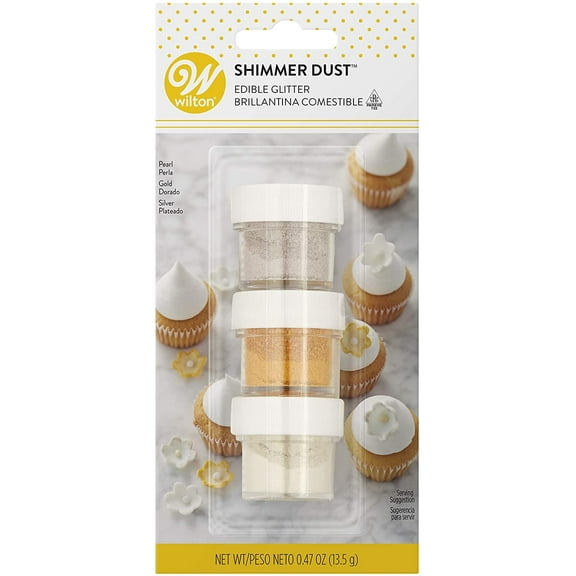 Wilton Edible Glitter Shimmer Dust, Set of 3