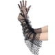 thumbnail image 5 of GUANTES DE LUNARES DE ENCJE DE VERANO EXTRA LARGOS PARA MUJERES CON MANGAS ACAMPANADAS, GUANTES DE DEDOS COMPLETOS, TALLA ÚNICA, LUNALES GRANDES NEGROS, 5 of 6