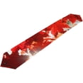 thumbnail image 5 of Rectangle Autumnal Red Leaves of Maple Printed Table Runner 13x90in for Wedding Birthday Holiday, 5 of 5