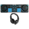 Hercules DJControl Compact USB 2-Deck DJ Controller Mixer+Samson Headphones