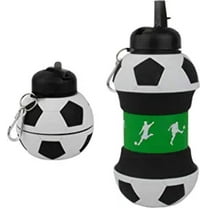Collapsible Silicone Soccer Ball Water Bottle Maccabi Art, 1 Liter