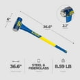 thumbnail image 5 of Estwing 6 Pound Head Hard Face Sledge Hammer with 36 Inch Fiberglass Handle, 5 of 5