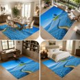 thumbnail image 5 of Area Rugs 5'x7', Sky Blue Carpet Runner Indoor Outdoor Rugs Home Decor Aesthetic, Natural Landscape Country Tree Flowers Non Slip Mats Washable Accent Rug for Living Room Bedroom, 5 of 8