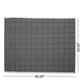 thumbnail image 2 of JERFIT 20lbs Weighted Blanket for Adults Grey, Heavy Cotton Blanket with Glass Beads for Anxiety Relief & Cool Sleep, 2 of 6