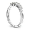 thumbnail image 6 of Solid 14k White Gold Lab Grown Diamond Five Stone Wedding Band Ring Size 6.5 (.465 cttw.), 6 of 8