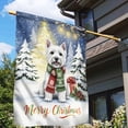 thumbnail image 3 of Merry Christmas West Highland White Terrier Snowy Winter with Tree Decorations House Flag 28x40in Double Sided Westie Westy Dog Lover Outdoor Decor - 12020, 3 of 5