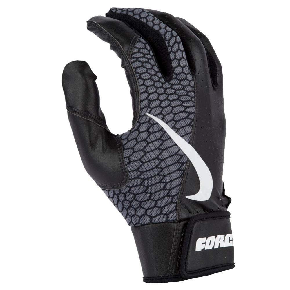 NIKE Men's Force Edge Batting Gloves NBG21913 (XLarge, Black/White