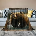 thumbnail image 2 of Nawypu Bear Blanket Bear Gifts for Girls Boys Men Cabin Throw Blanket for Kids Adults Soft Warm Cozy Blanket for Couch Sofa ​Bed, 2 of 6