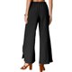 thumbnail image 3 of Pantalones anchos casuales Allegra K para mujer, con cintura alta elástica y abertura lateral, pantalones sueltos M negros, 3 of 6