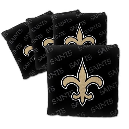 NFL New Orleans Saints Cornhole Bags - 4PK - Black