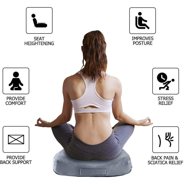 QYILAY Car Memory Foam Heightening Front Seat Cushion for Short People  Driving,Hip(Coccyx/Tailbone) and Lower Back Pain Relief Butt Pillows,for