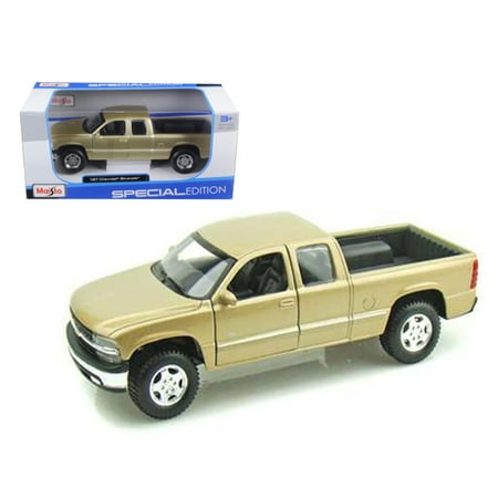 99 Chevrolet 1500 Truck - Chevrolet Silverado 1500 Pick Up Truck Black 1/27 Diecast Model by Maisto