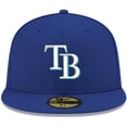 thumbnail image 2 of Men's New Era Royal Tampa Bay Rays White Logo 59FIFTY Fitted Hat, 2 of 6