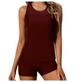 thumbnail image 1 of CNKOO Women Tankini Swimsuit Tummy Control Top With Shorts Two Piece Bathing Suit, 1 of 6