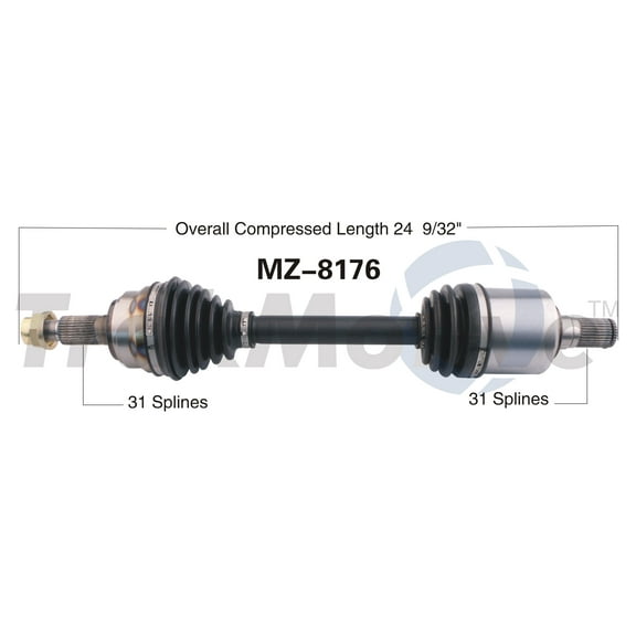 CV Axle Shaft Fits select: 2009-2013 MAZDA 6