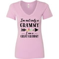 thumbnail image 3 of Inktastic I'm Not Only a Grammy I'm a Great Grammy with Flowers Women's V-Neck T-Shirt, 3 of 5