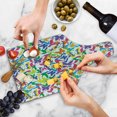 thumbnail image 4 of Butterfly Cutting Board, Different Sized Butterfly Silhouettes Sense of Change Movement Lifestyle Art, Decorative Tempered Glass Cutting and Serving Board, Wine Bottle Shape, Multicolor, by Ambesonne, 4 of 5