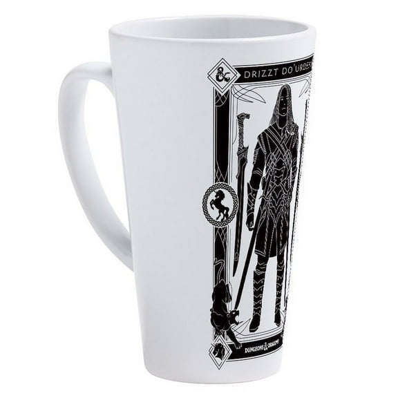 CafePress - Dungeons And Dragons Drizzt - 17 Oz White Ceramic Latte Mug