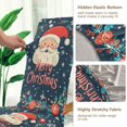 thumbnail image 5 of Yayeee 2 Pack Dining Chair Covers Stretch Parson Chairs Slipcovers Seat Protector, Blue Christmas Santa, 5 of 6