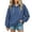 Navy, variant on Tqcoqu Women's Drawstring Hooded Sweatshirt, Oversized Drop Shoulder Pullover With Kangaroo Pocket Ribbed Cuffs Soft Brushed Knit Casual Hoodie