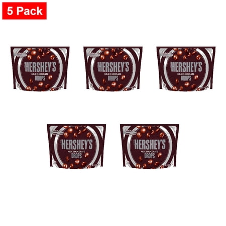 HERSHEYS Drops Milk Chocolate Candy Bag 7.6 oz - 5 Pack