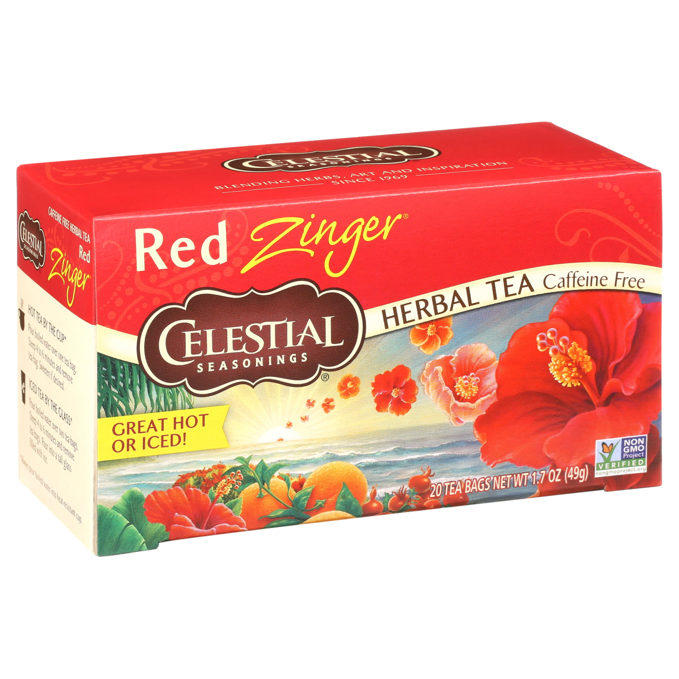 Ooze Mekaniker kedelig Celestial Seasonings Herbal Tea, Red Zinger, 20 Count - Walmart.com