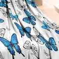 thumbnail image 3 of Blue White Butterfly Pattern Blanket,Comfortable Soft Flannel Throw Blanket,All Season,Warm Lightweight Blankets for Sofa Bed Couch Living Room Chair,30"x40", 3 of 4