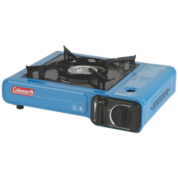 Coleman Tabletop Butane Gas Camping Stove, 1-Burner, Blue