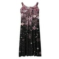 thumbnail image 4 of Summer Dresses for Women Beach Floral Tshirt Sundress Sleeveless Pockets Casual Loose Tank Dress, 4 of 4