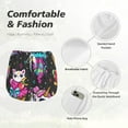 thumbnail image 6 of Lsque Cat Icecream Printed Women's Running Shorts with Liner Pockets,Elastic Quick Dry Workout Athletic Gym Yoga Shorts,Womens High Waist Shorts-XX-Large, 6 of 9
