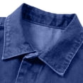 thumbnail image 5 of Thousandth Men's Vintage Denim Work Jacket Casual Cotton Long Sleeve Button Down Coats Utility Trucker Jacket with Multiple Pockets, 5 of 8