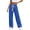 Blue, variant on Wide Leg Pants for Women Waffle Knit Drawstring Elastic Waist Loose Casual Trousers with Pockets,Black