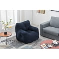 thumbnail image 4 of Sumdeal Soft Tufted Foam Bean Bag Chair For Adults, Fluffy Lazy Sofa Teddy Fabric Bean Bags Comfy Couch, Stuffed Bean Bag Sofa Reading Chair Lounge Chair for Bedroom, Living Room, Apartment, Dark Blue, 4 of 9