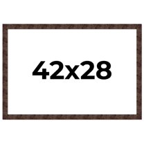 42x28 Frame Brown Burl Real Wood Picture Frame Width 1.625 Inches | Interior Frame Depth 0.5 Inches