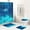 Color 1#, variant on Manatee Shower Curtain Set Blue Ocean Marine Animal Waterproof Bath Curtain Sets with Non Slip Rugs 4pcs Bathroom Decor Accessories