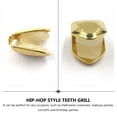 thumbnail image 5 of 4pcs Gold Plated Hip-hop Teeth Braces Hip Hop Single Teeth Grill Caps for Adults, 5 of 8