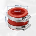 thumbnail image 6 of Unique Bargains 35mm ID Red Carburetor Adapter Inlet Intake Pipe Manifold Adapter Boot Sleeve Interface with Clamps, 6 of 6