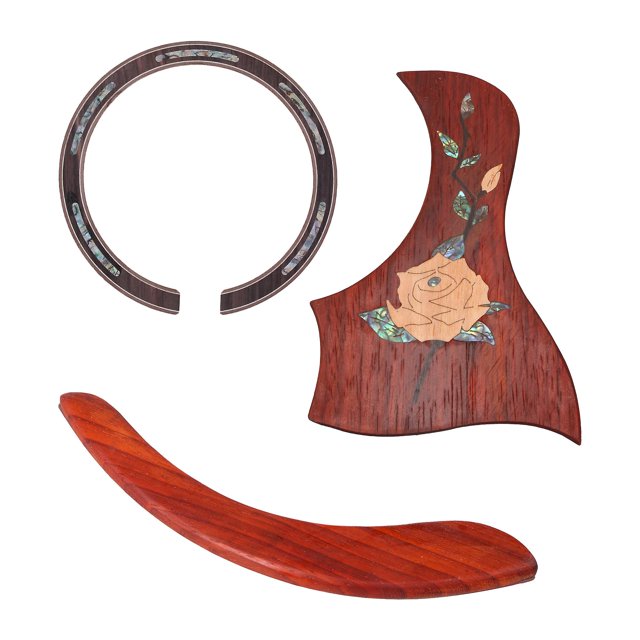 Juego de 3 protectores de púas y Reposabrazos y anillo de Boca para decoración de guitarra Yuxing