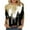 Yellow, variant on IROINNID Ladies Long Sleeve T Shirts 3/4 Sleeves Home Shirts Pullover Loose Tunic Tops Print O-Neck Blouse,Black