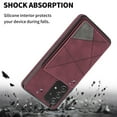 thumbnail image 7 of SaniMore for Samsung Galaxy A53 5G 6.5" PU Leather Case RFID Blocking, Back Magnetic Button Flip Wallet Cover Built-in Card Slot & Multi-Angle Kickstand Ultra-Thin Full Body Protective Shell, Winered, 7 of 7
